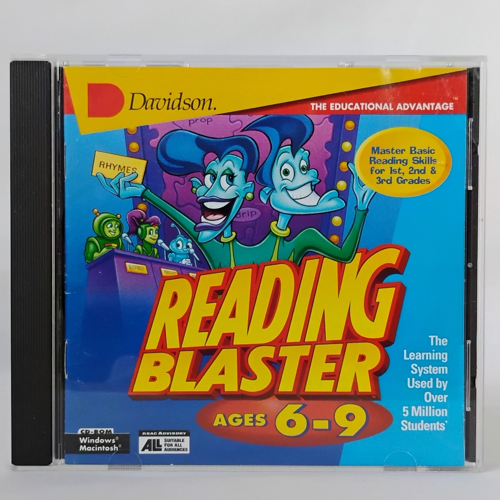Reading Blaster Basic Reading Education Video Game Homeschool Learning Ages 6-9